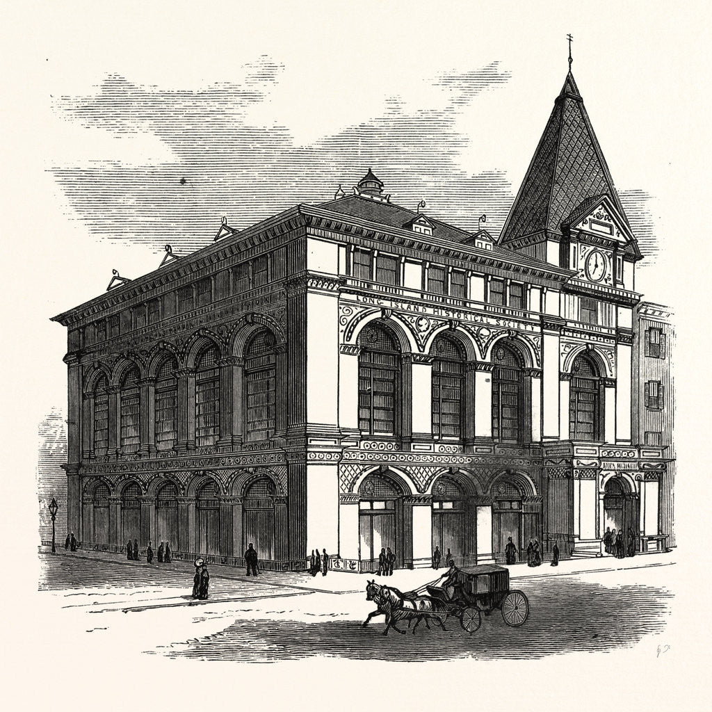 Detail of New Building of the Long Island Historical Society at Brooklyn by Anonymous