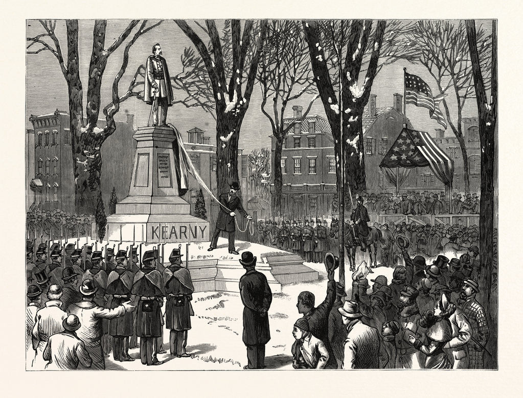 Detail of New Jersey: Unvailing the Statue of Major-General Philip Kearny, in Military Park, Newark, December by Anonymous