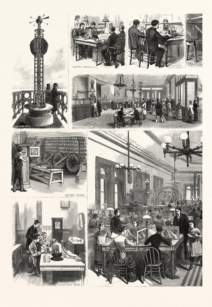 Detail of New York: The Great Home of the Telegraph in America, the Western Union Telegraph Company by Anonymous