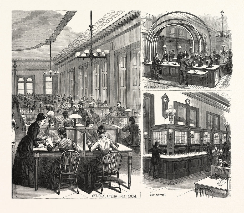 Detail of New York: The Western Union Telegraph Company by Anonymous