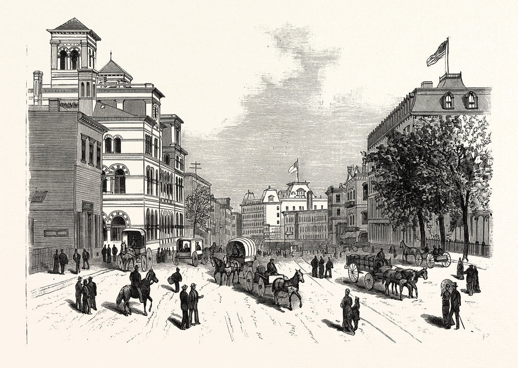 Detail of Georgia, Views in Atlanta, the Phoenix City of the South: The United States Custom-House by Anonymous