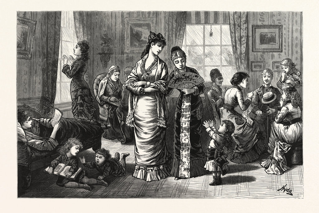 Detail of An Unavoidable Feature of Our Popular Summer Resorts, a Rainy Day in the Country by Anonymous