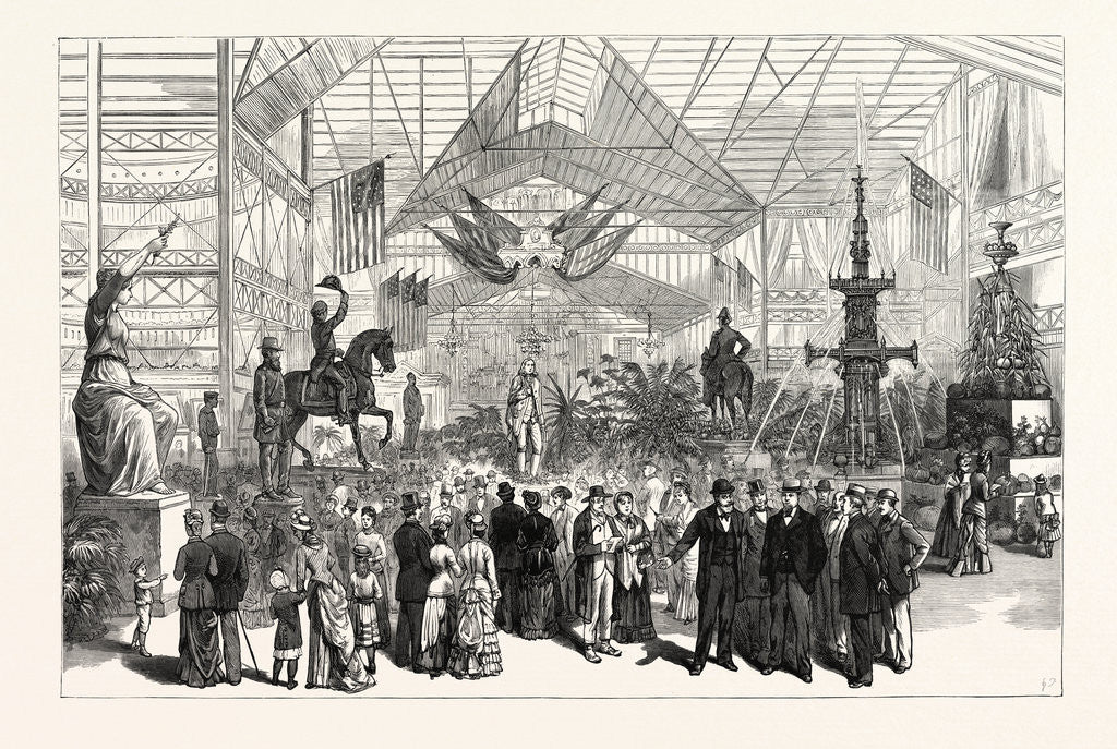 Detail of Pennsylvania: Annual Fair of the State Agricultural Society in the Permanent Exhibition Building, Philadelphia by Anonymous