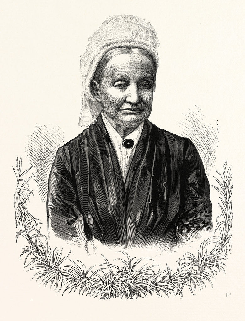 Detail of The Mother of President-Elect Garfield. Eliza Ballou Garfield by Anonymous