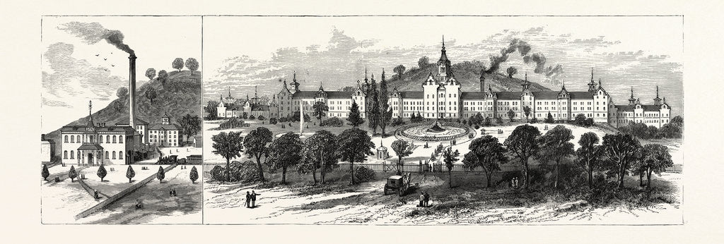 Detail of West Virginia: New State Hospital for the Insane at Weston by Anonymous