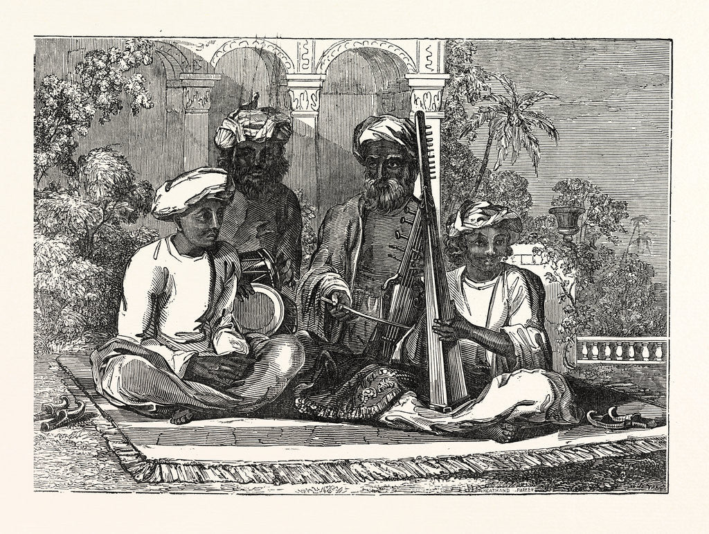 Detail of Itinerant Musicians of India by Anonymous