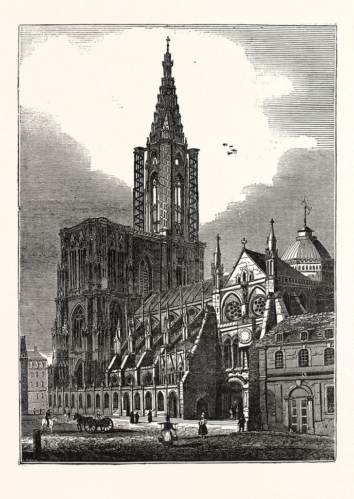 Detail of The Cathedral at Strasbourg France by Anonymous