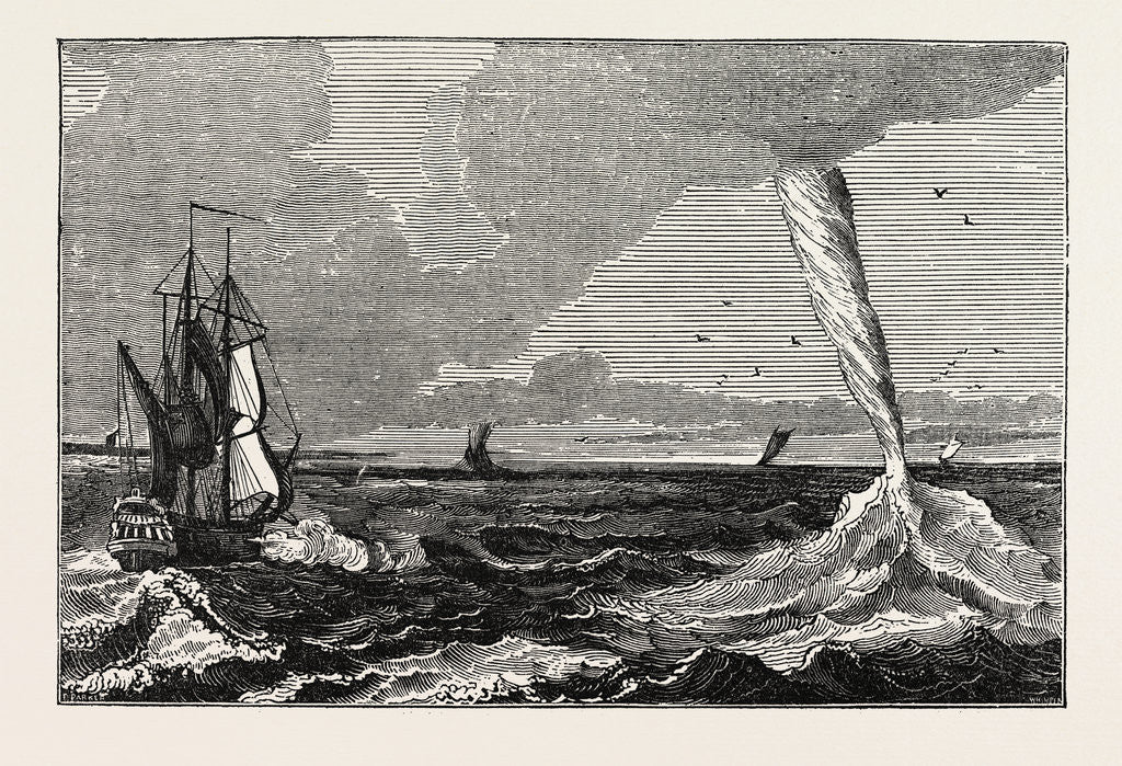 Detail of Dispersion of a Water Spout at Sea by Anonymous
