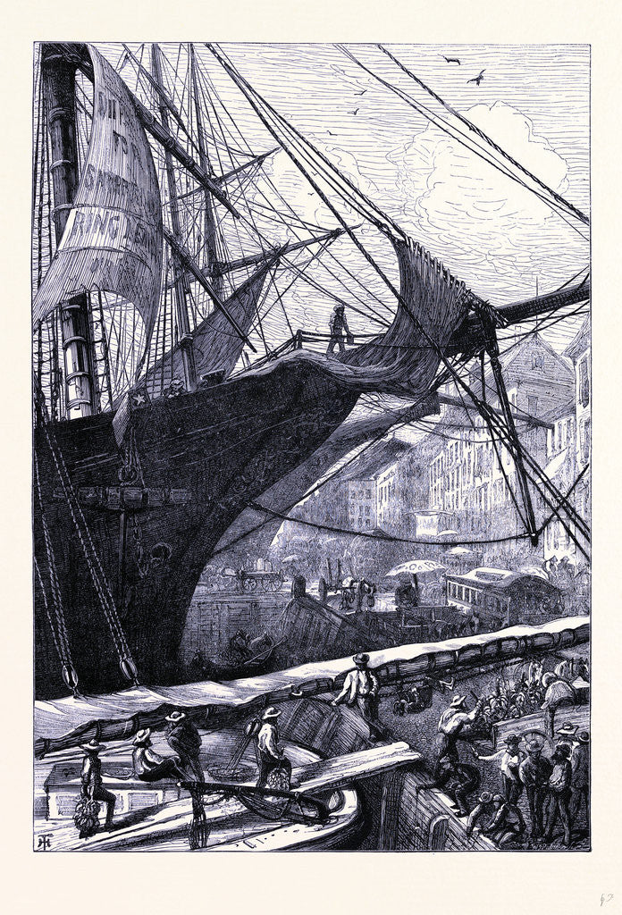 Detail of At the Wharf in New York by Anonymous