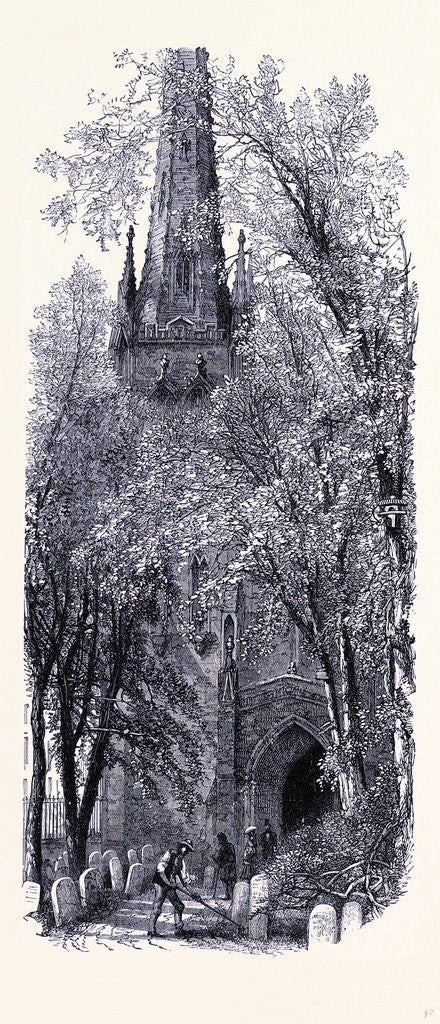 Detail of Trinity Church Manhattan New York by Anonymous