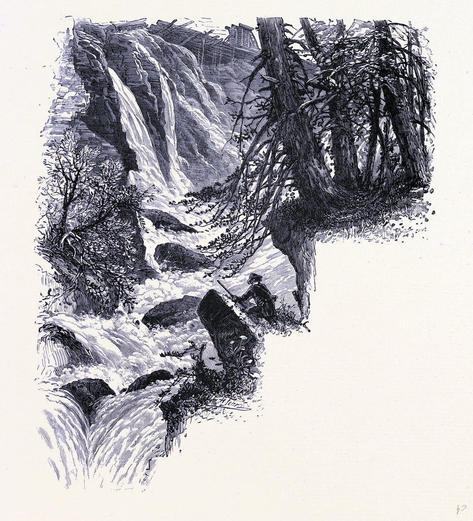 Detail of The Shelving Waterfall by Anonymous