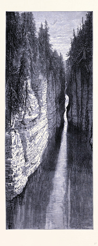 Detail of Ausable Chasm New York by Anonymous