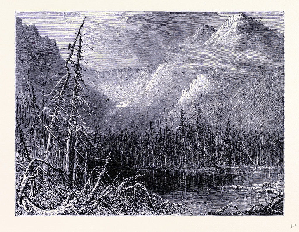 Detail of Lakes of the Clouds White Mountains by Anonymous