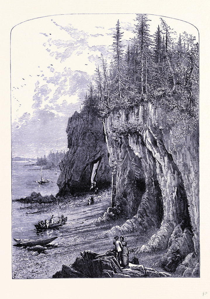 Detail of The Rock Near the Ovens Maine by Anonymous