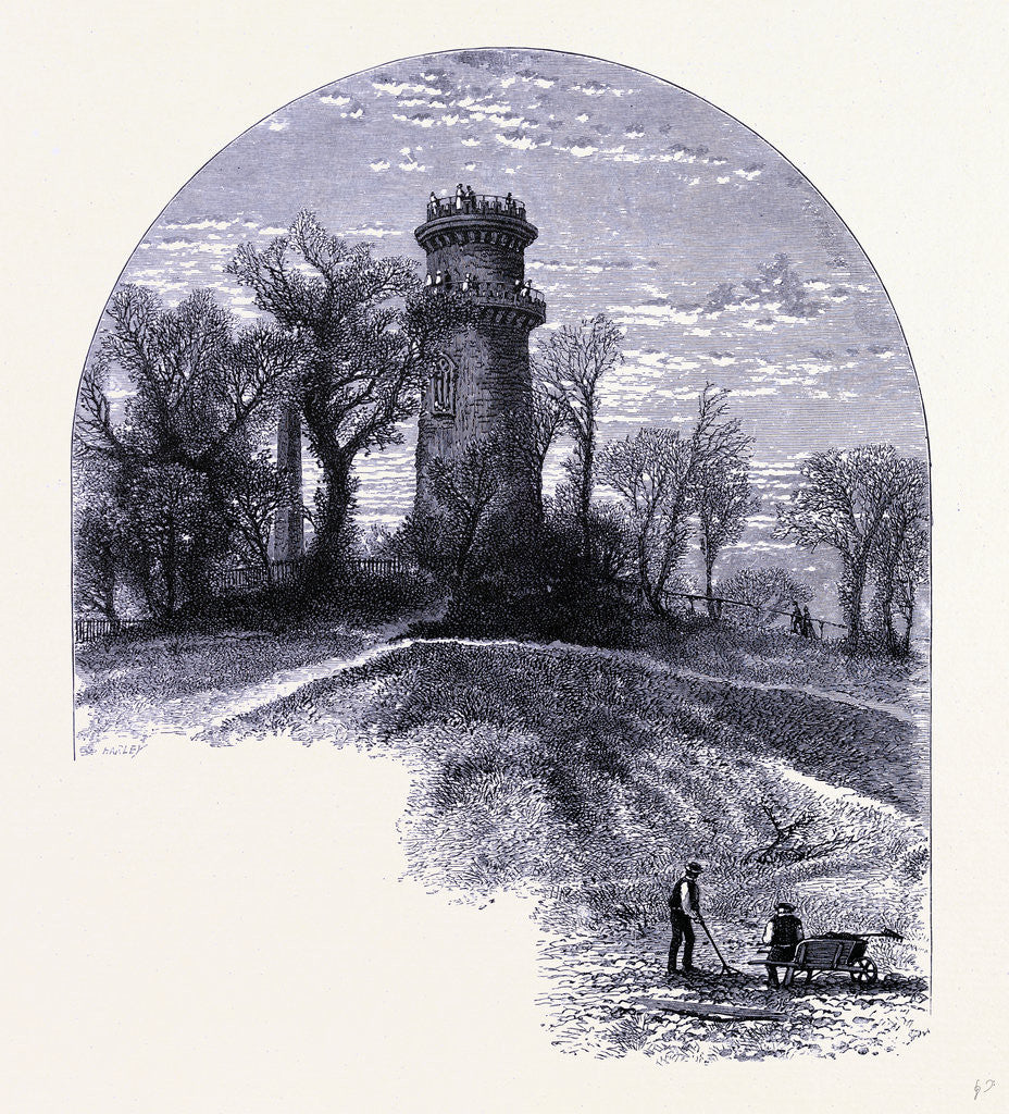 Detail of The Tower on Mount Auburn by Anonymous
