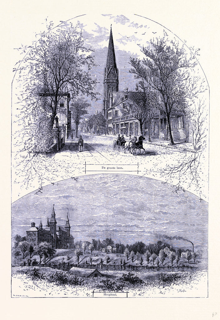 Detail of Providence Hospital and Street by Anonymous