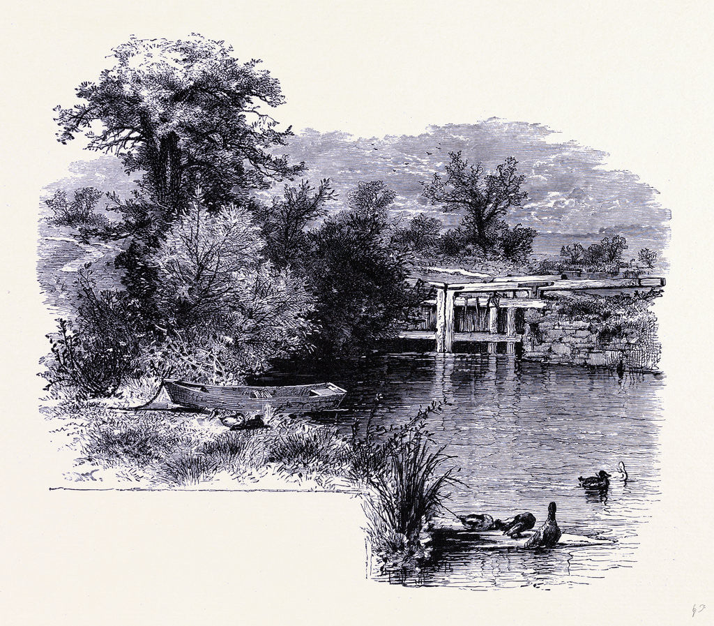 Detail of The Shore of the Connecticut River by Anonymous