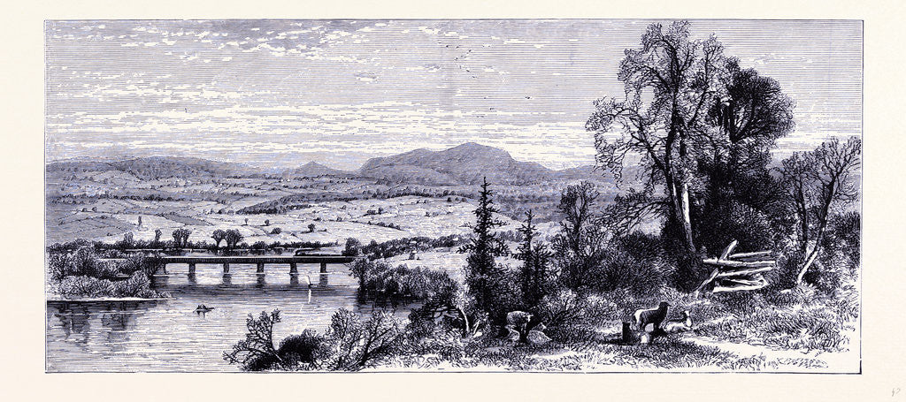 Detail of The Valley of Connecticut Seen from Rocky Mountain by Anonymous