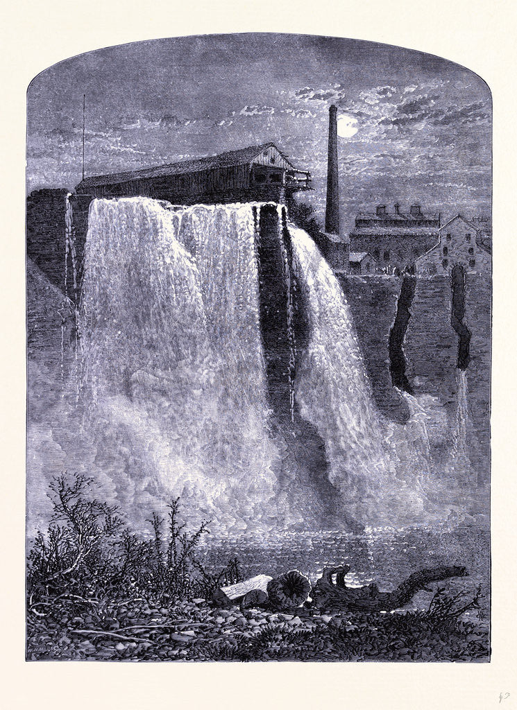 Detail of Upper Falls in Genesee Valley Park by Anonymous