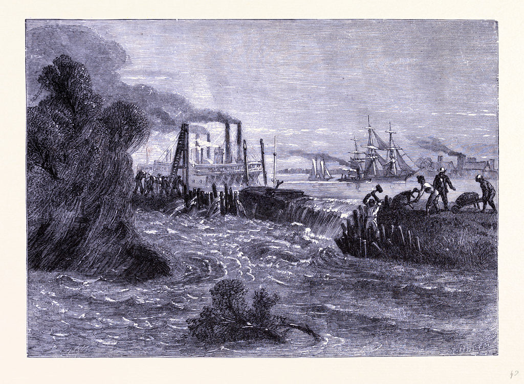 Detail of A Levee Breach at the Mississippi by Anonymous