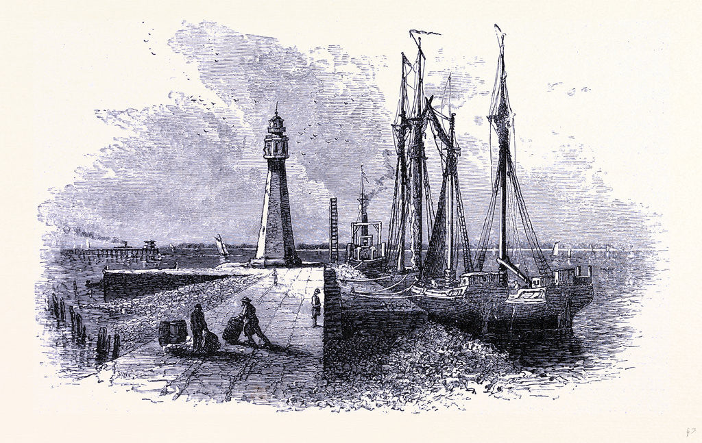 Detail of A Lighthouse at Buffalo by Anonymous