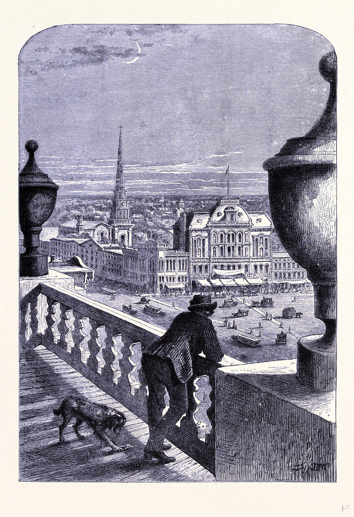 Detail of Detroit Seen from the Town Hall by Anonymous