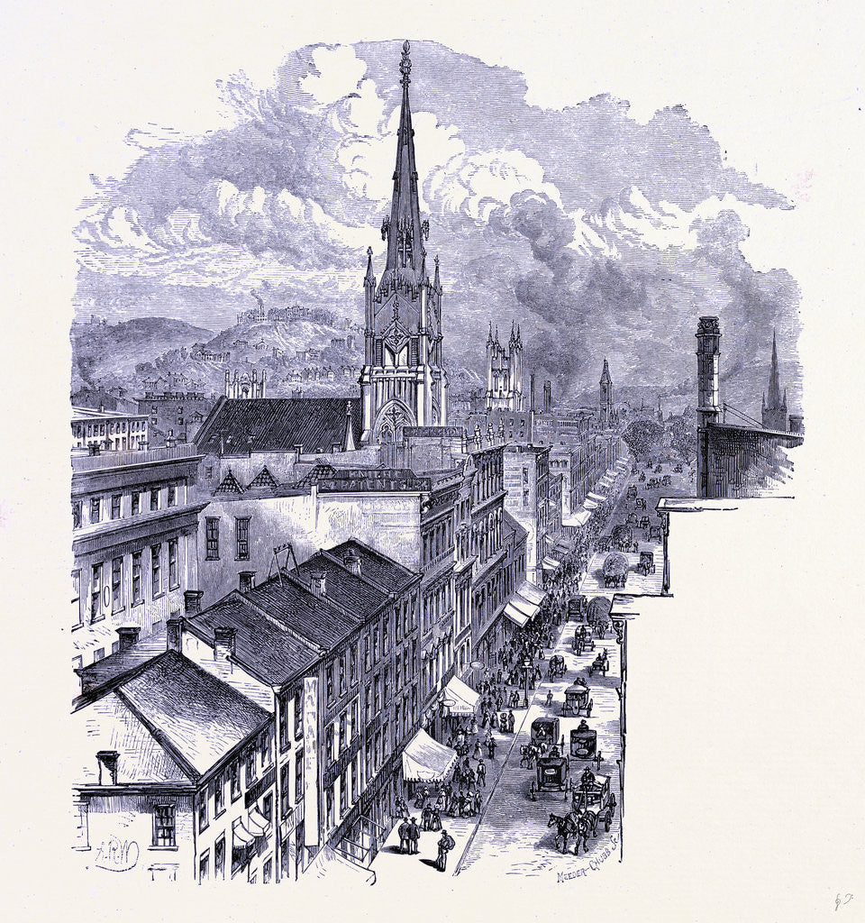 Detail of Fourth Street in Cincinnati by Anonymous