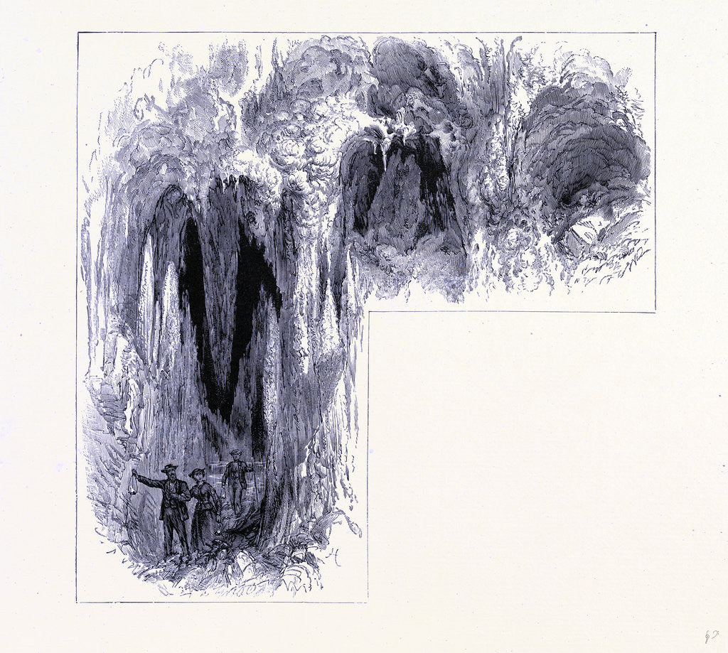 Detail of The Mammoth Cave in Kentucky by Anonymous