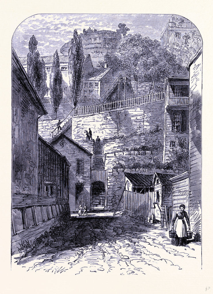 Detail of A Street in Dubuque by Anonymous