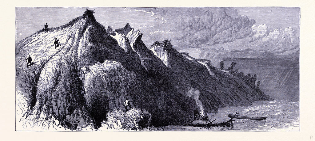 Detail of Clay Cliffs on the Shore of Lake Michigan by Anonymous