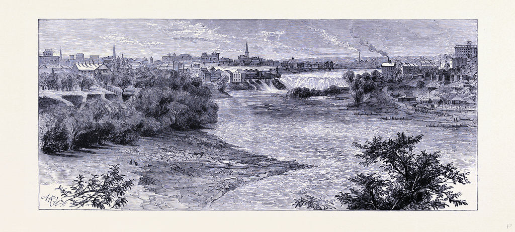 Detail of Minneapolis and St. Anthony's Fall by Anonymous