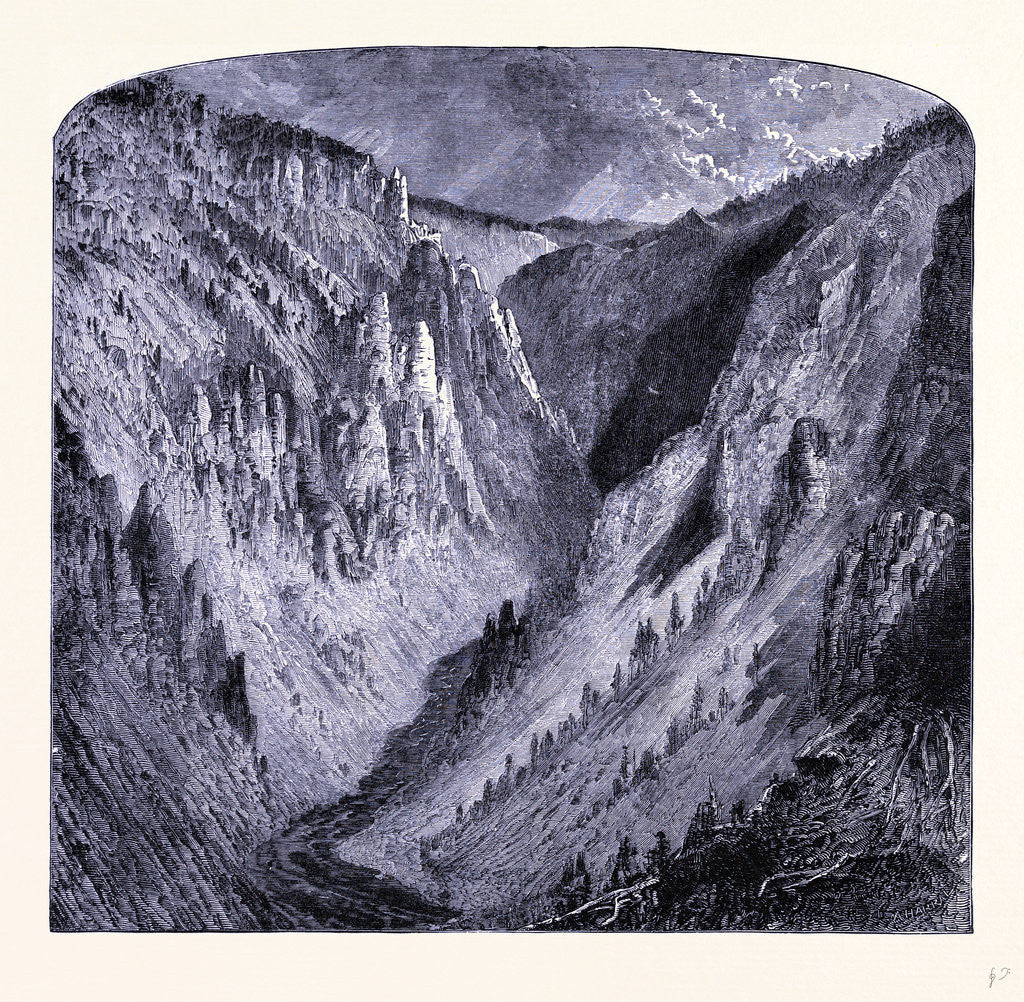 Detail of Grand Canyon of the Yellowstone by Anonymous