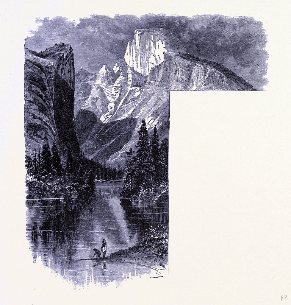 Detail of Yosemite National Park Half Dome and the Miriad River by Anonymous