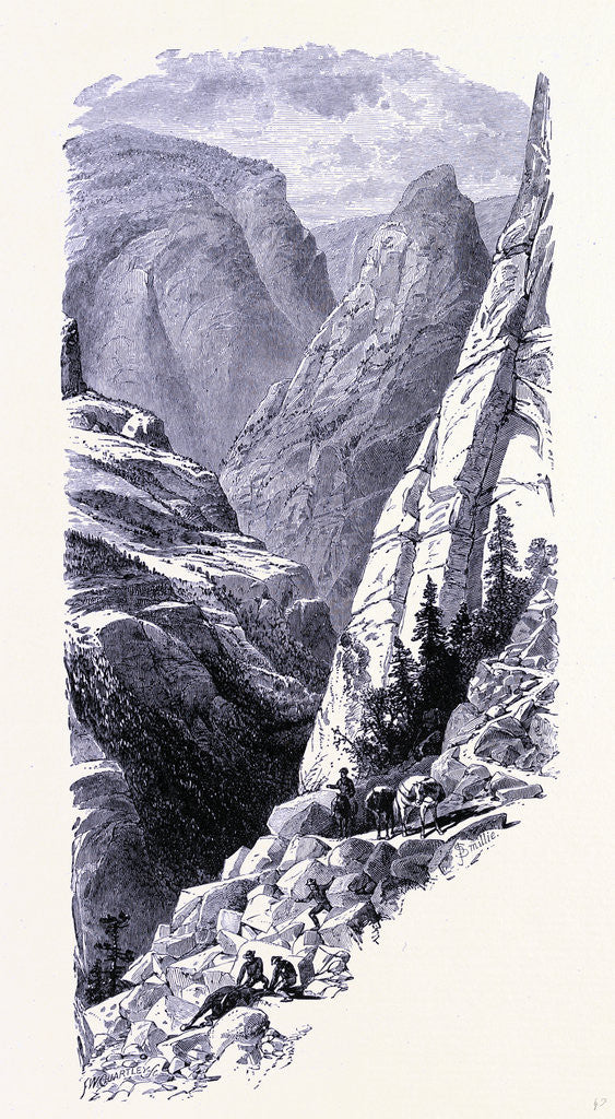 Detail of Yosemite National Park the Merced Chasm by Anonymous