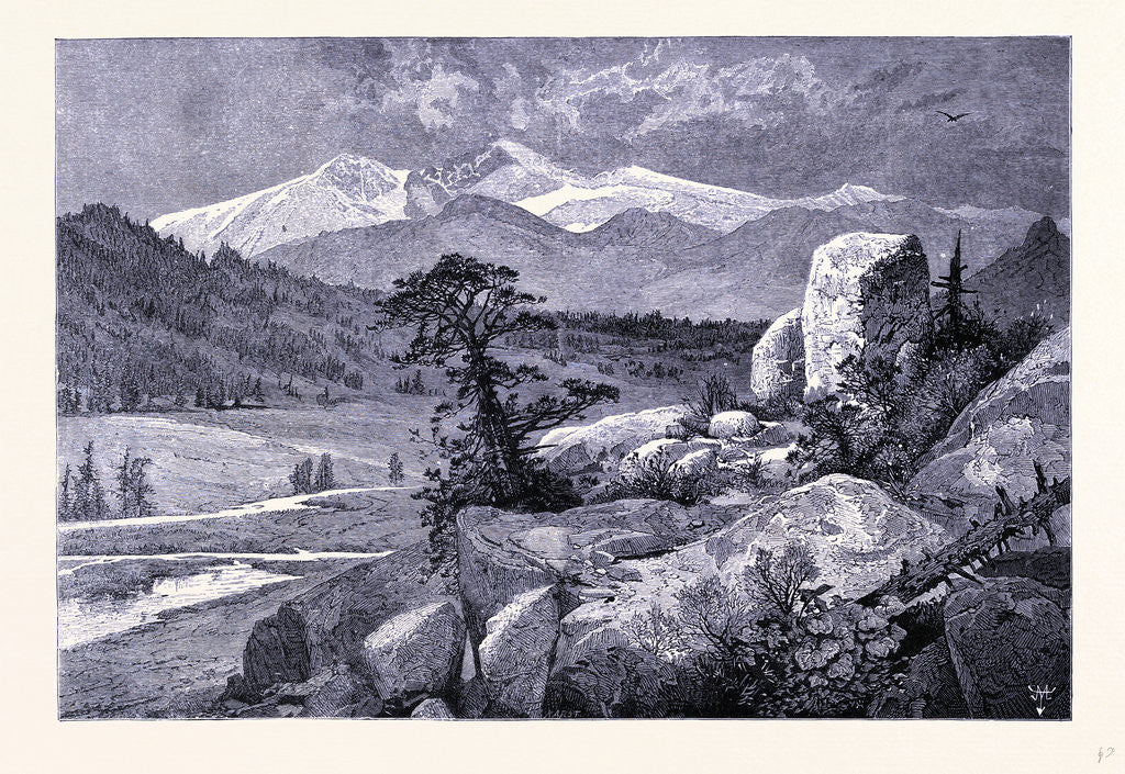 Detail of Long's Peak Seen from Estes Park by Anonymous