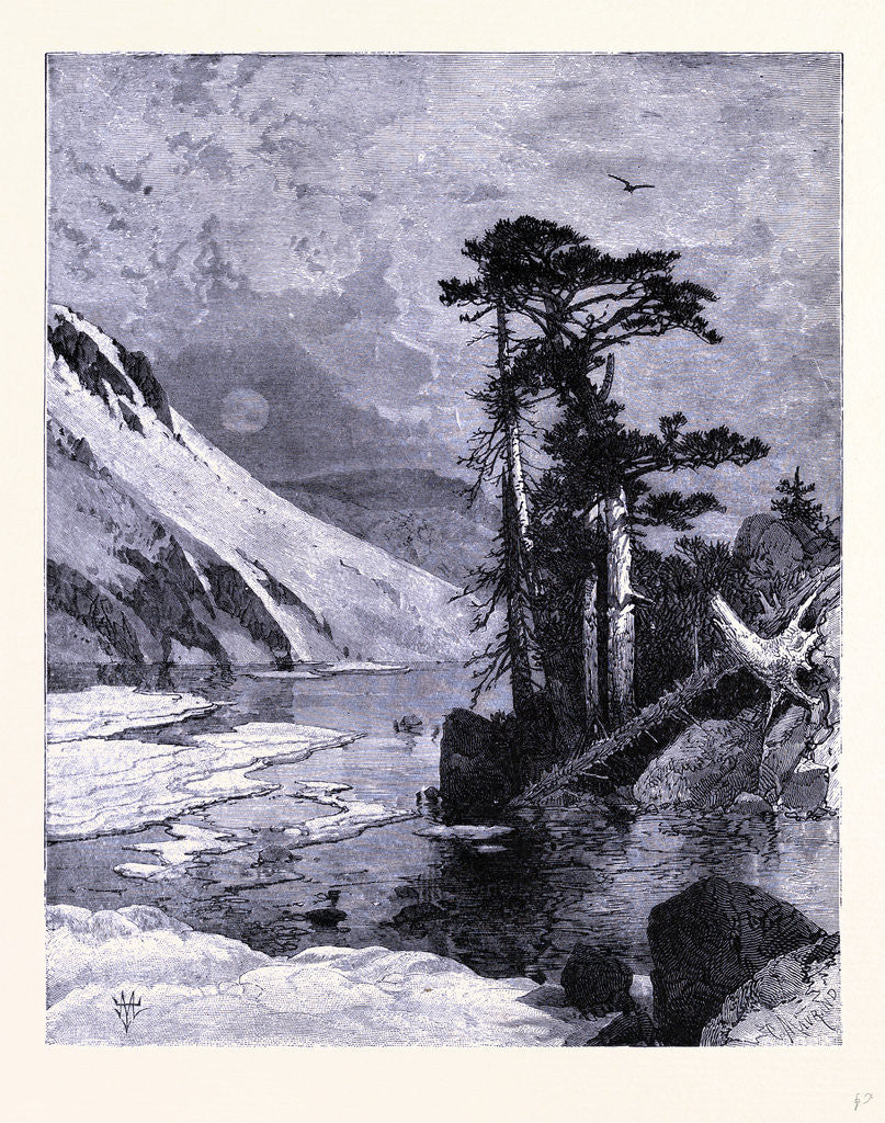 Detail of Frozen Lake Fort Seen from James Peak by Anonymous