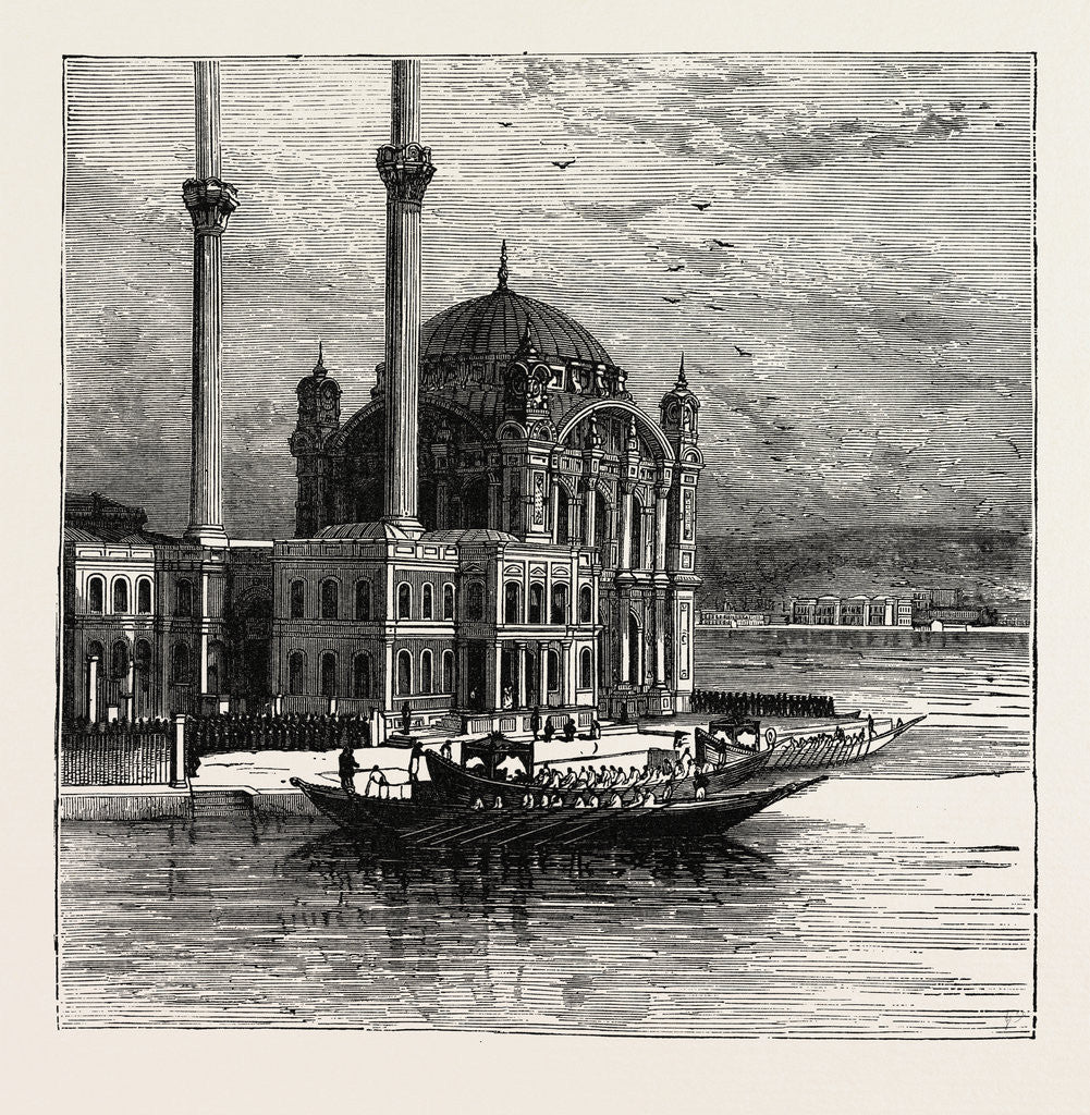 Detail of The Sultan At The Mosque Of St. Sophia. Hagia Sophia, The Church Of The Holy Wisdom In Istanbul, Turkey, Now A Museum by Anonymous