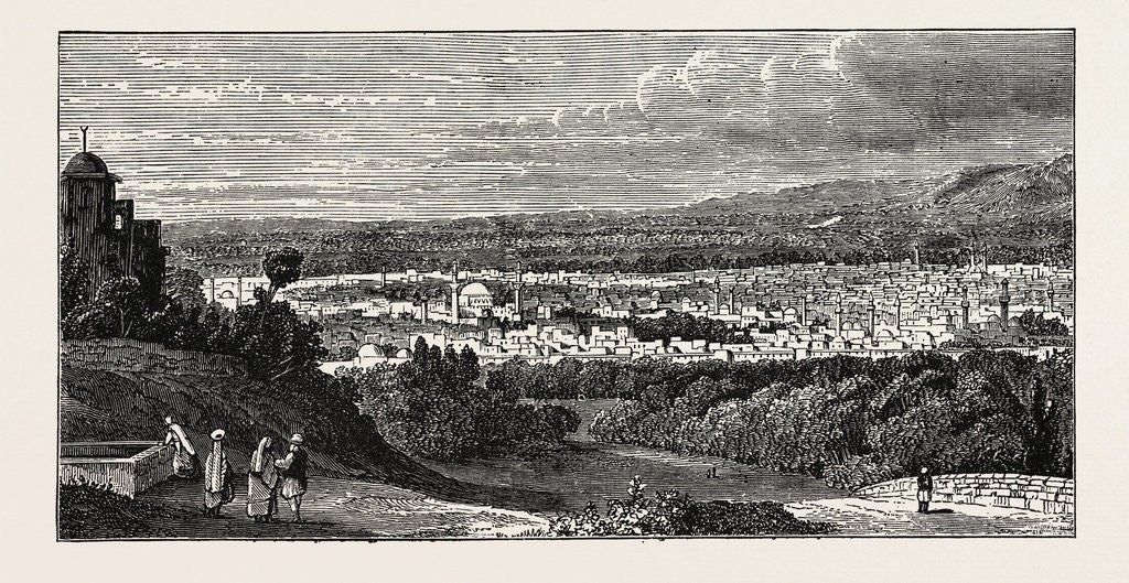 Detail of View Of Damascus, Capital And The Second Largest City Of Syria by Anonymous