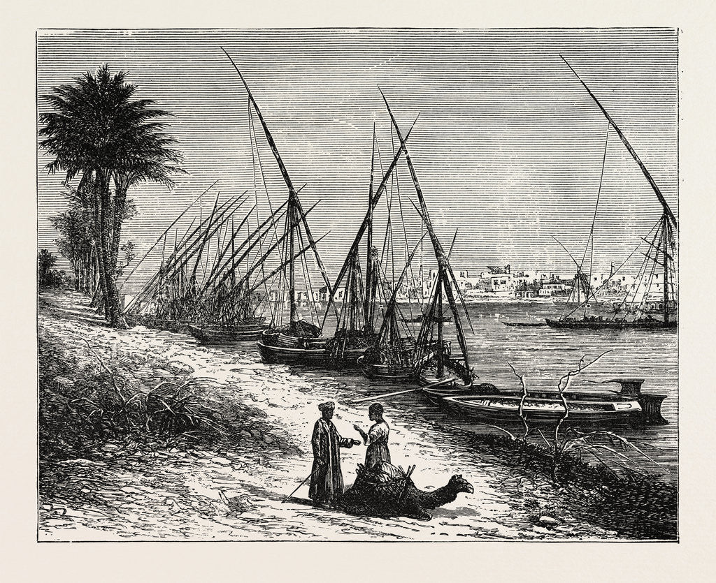 Detail of View Of Boulak, On The Nile, Egypt. by Anonymous