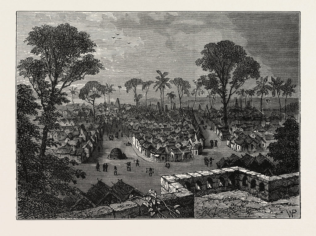 Detail of View Of Coomassie, The Capital Of Ashanti by Anonymous