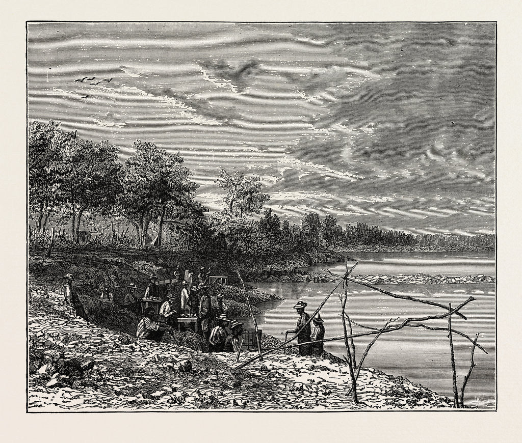 Detail of Washing Sand For Diamonds On The Banks Of The Vaal River by Anonymous