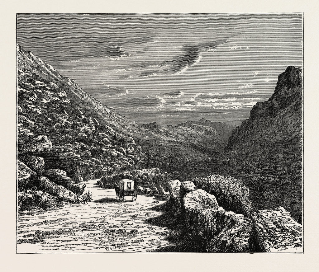 Detail of View In The Drakensberg Mountains, Orange Free State, South Africa by Anonymous