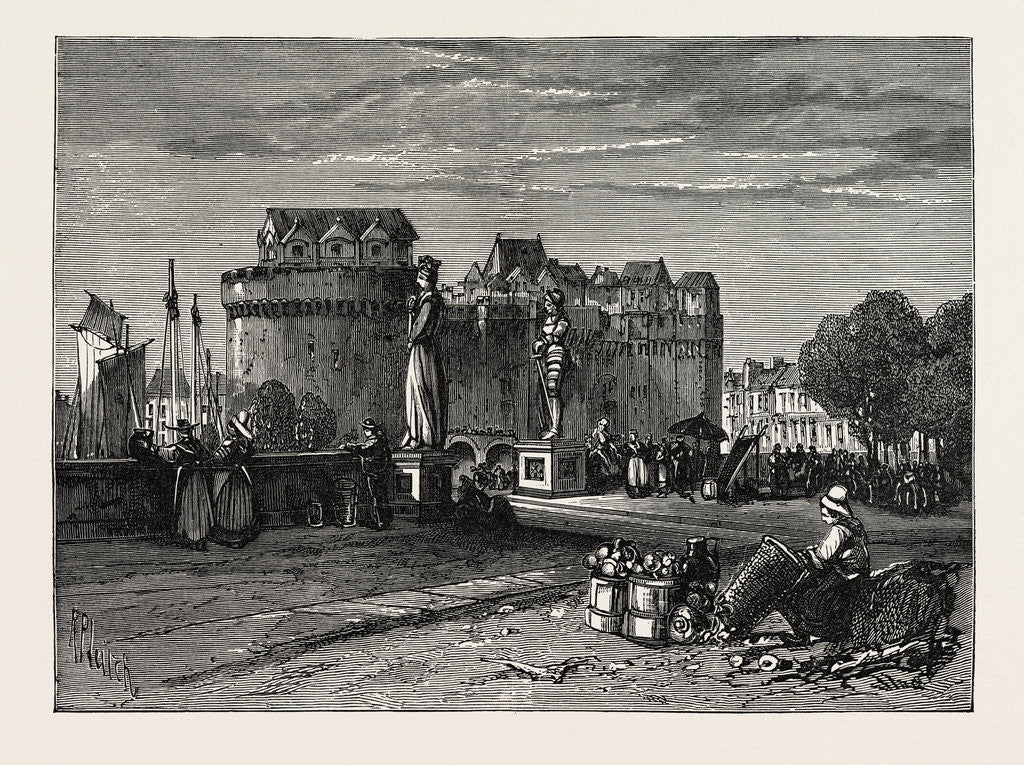 Detail of View In Nantes, On The Loire, France. by Anonymous