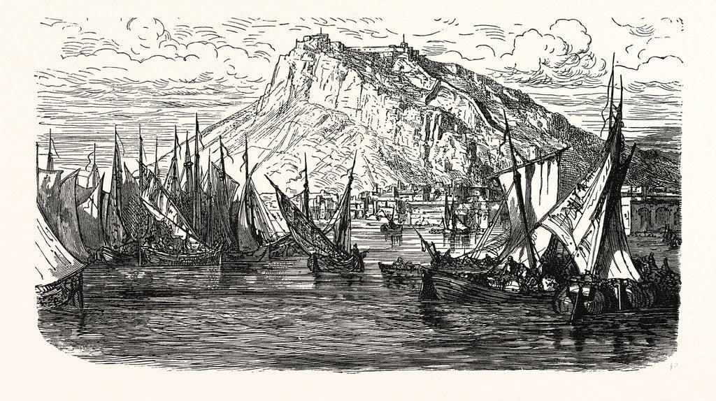 Detail of View Of Alicante, Spain. by Anonymous