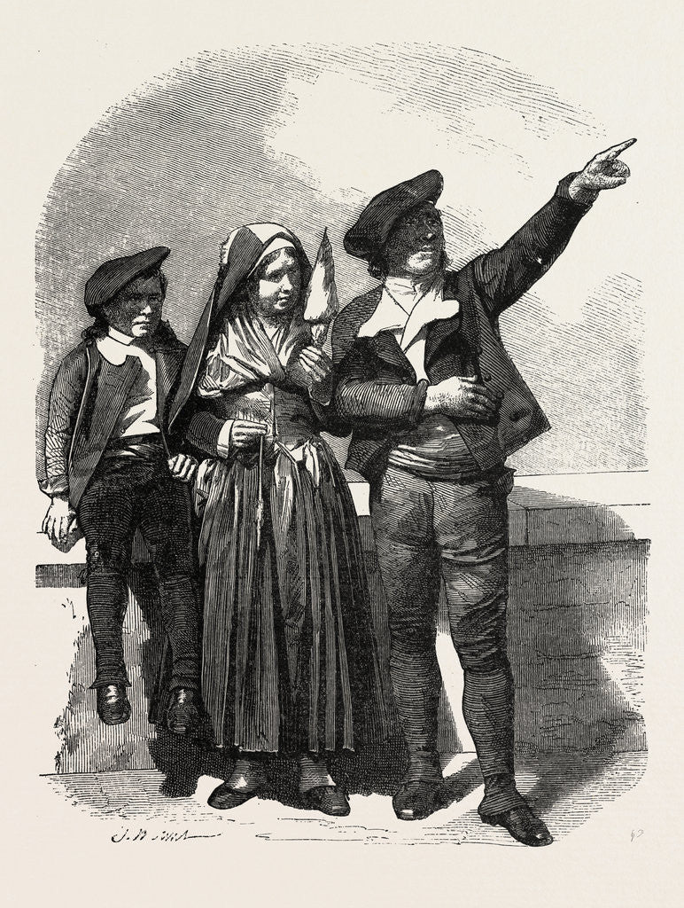 Detail of Pyrenean Mountaineers, France by Anonymous