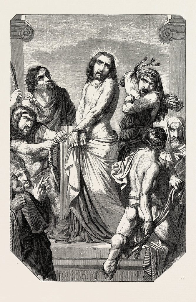 Detail of Salon of 1855, The Flagellation painting by M by Anonymous