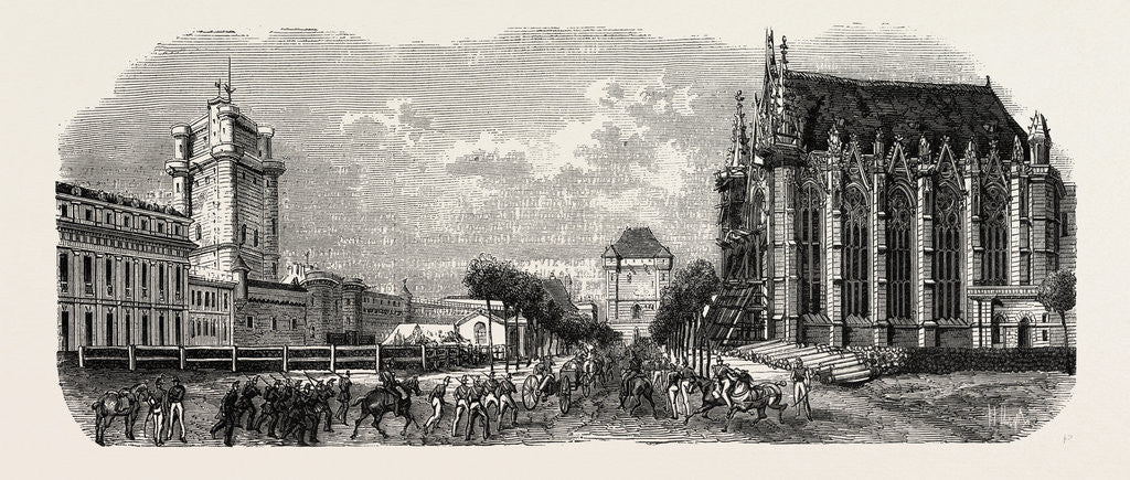 Detail of Vincennes Castle courtyard, on the north side by Anonymous