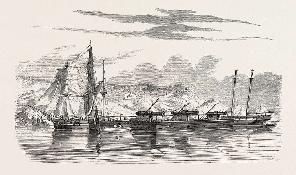 Detail of Russian ships before Yeni-Kaleh by Anonymous