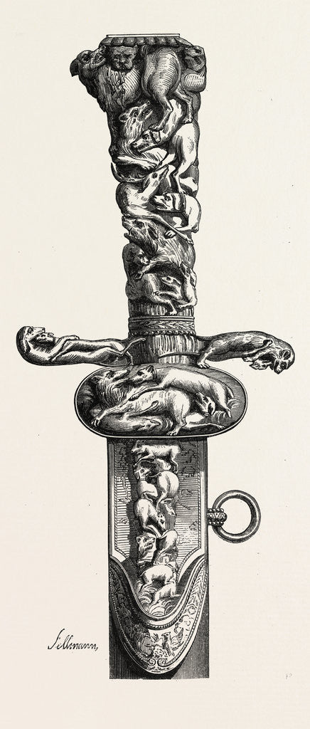 Detail of Hunting knife given by the Emperor of Austria to Jules Gerard by Anonymous
