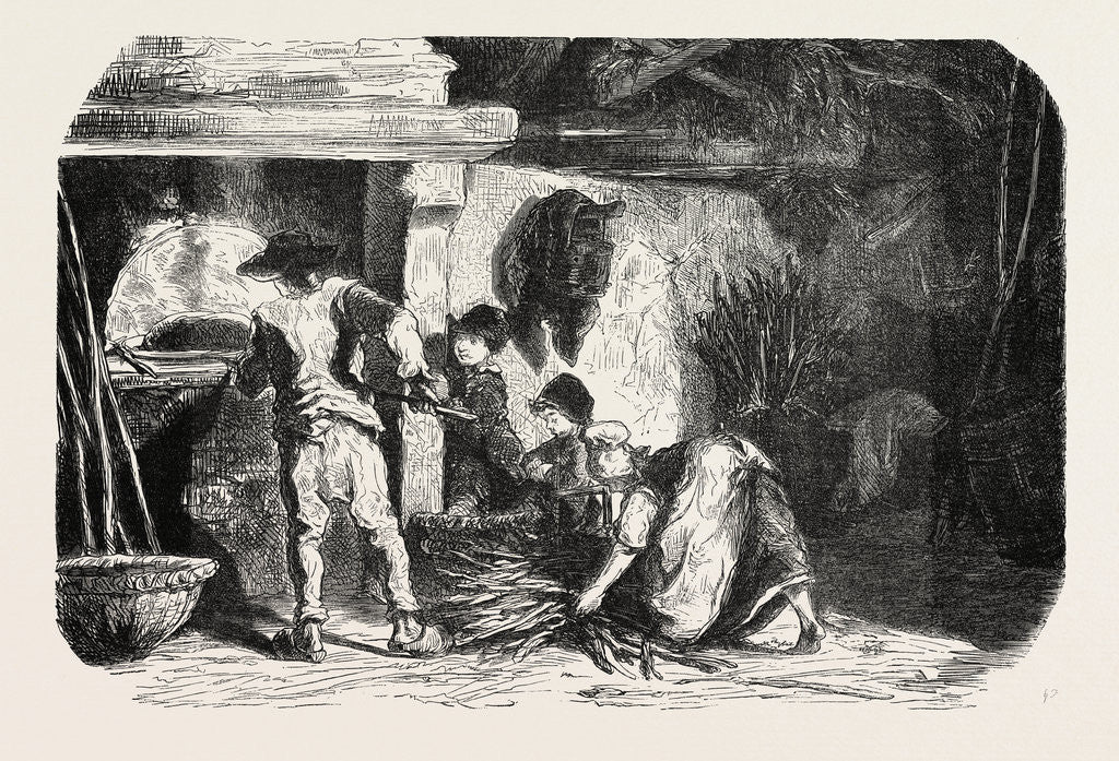 Detail of Scenes Of Country Life: The bakehouse. Studies by Damourette by Anonymous